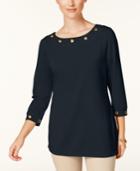 Charter Club Grommet-trim Top, Created For Macy's