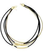 Inc International Concepts Gold-tone Faux Leather Multi-strand Collar Necklace, Only At Macy's