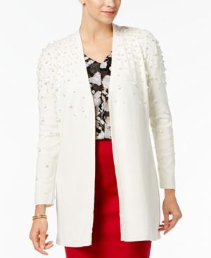 Alfani Embellished Open-front Cardigan, Created For Macy's