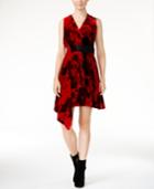 Rachel Rachel Roy Draped Velvet Fit & Flare Dress, Only At Macy's