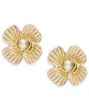 Clover Stud Earrings In 10k Gold