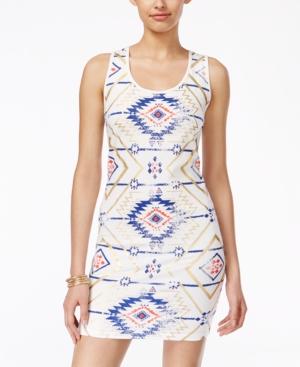 Marilyn Monroe Juniors' Sleeveless Printed Bodycon Dress