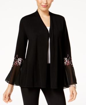 Alfani Embroidered Illusion Cardigan, Created For Macy's