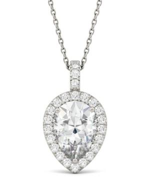 Moissanite Pear Halo Pendant (2-3/8 Ct. Tw.) In 14k White Gold