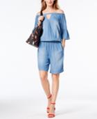 Inc International Concepts Off-the-shoulder Romper, Created For Macy's