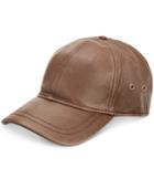 Dorfman Pacific Men's Leather Baseball Cap