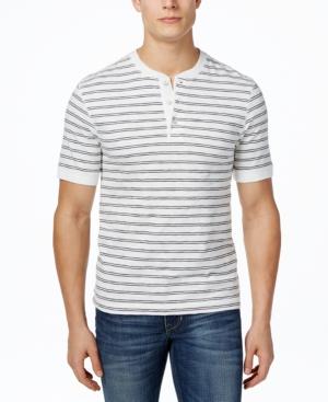 Club Room Men's Slub Striped Henley, Only At Macy's