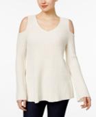 Style & Co. Petite Cold-shoulder Sweater, Only At Macy's