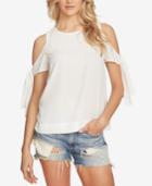 1.state Cold-shoulder Tie-detail Top