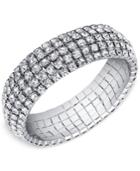 Say Yes To The Prom Silver-tone Crystal 5-row Stretch Bracelet, A Macy's Exclusive Style