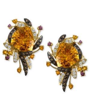 Le Vian Chocolate Diamonds (1/3 Ct. Citrine (20-1/4 Ct. Garnet (1/4 Ct. T.w.) And White Topaz (3/8 Ct. T.w.) In 14k Gold