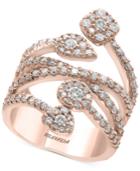 Pave Rose By Effy Diamond Vine Statement Ring (1-3/8 Ct. T.w.) In 14k Rose Gold