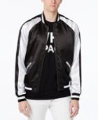 Wht Space Men's Souvenir Bomber Colorblocked Jacket, Only At Macy's