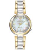 Citizen Women's Eco-drive L Series Sunrise Two-tone Stainless Steel Bracelet Watch 30mm Em0337-56d