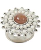 Lucky Brand Silver-tone Multi-stone Statement Ring