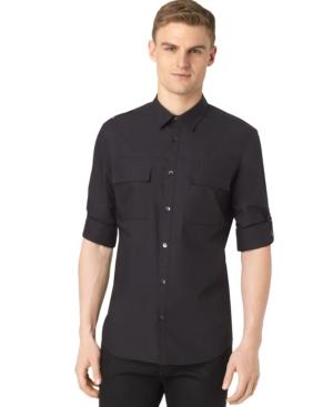 Calvin Klein Long Sleeve Poplin Roll Up Shirt