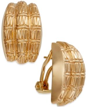 Bamboo Earrings In 14k Gold