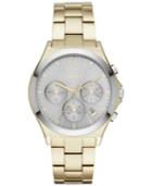 Dkny Women's Chronograph Parsons Gold-tone Ion-plated Stainless Steel Bracelet Watch 38mm Ny2452