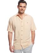 Campia Moda Big And Tall Short Sleeve Soft-touch Textured Plaid Shirt