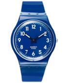 Swatch Watch, Unisex Swiss Up-wind Dark Blue Polyurethane Strap 34mm Gn230