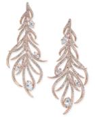Danori Rose Gold-tone Crystal & Pave Drop Earrings, Created For Macy's