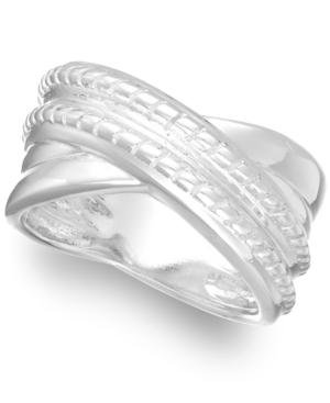 Giani Bernini Textured X-ring In Sterling Silver
