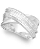 Giani Bernini Textured X-ring In Sterling Silver