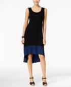 Style & Co. Colorblocked High-low Dress, Only At Macy's