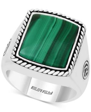 Effy Men's Malachite Ring In Sterling Silver