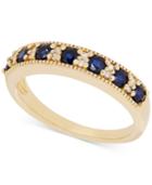 Sapphire (3/4 Ct. T.w.) And Diamond Accent Ring In 14k Gold