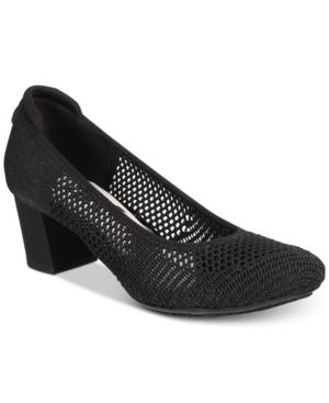 Anne Klein Sport Genisa Perforated Block-heel Pumps