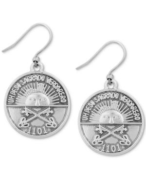 Lucky Brand Silver-tone Coin Drop Earrings