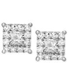 Prestige Unity Diamond Earrings, 14k White Gold Diamond Square Stud Earrings (3/4 Ct. T.w.)