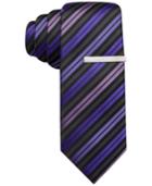 Alfani Red Martin Stripe Skinny Tie, Only At Macy's