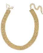 Thalia Sodi Gold-tone Rhinestone 13 Choker Necklace, Created For Macy's