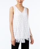 Alfani Burnout Asymmetrical-hem Top, Only At Macy's