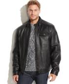 Boston Harbour Leather Wind-resistant Moto Jacket