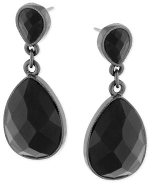 2028 Earrings, Jet Teardrop Earrings
