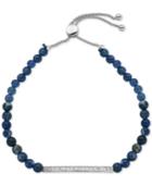 Giani Bernini Cubic Zirconia And Sodalite (11 Ct. T.w.) Slider Bracelet In Sterling Silver, Only At Macy's