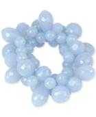 M. Haskell Blue Faceted Bead Stretch Bracelet