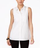 Alfani Sleeveless Button-front Blouse, Only At Macy's