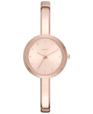 Dkny Women's Murray Rose Gold-tone Stainless Steel Bangle Bracelet 27mm Ny2600