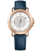 Tommy Hilfiger Women's Sophisticated Sport Rose Gold-tone Crystal Leather Strap Watch 34mm 1781627