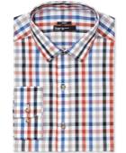 Bar Iii Men's Slim-fit Stretch Easy Care Quatro Twill Gingham Dress Shirt, Only At Macy's