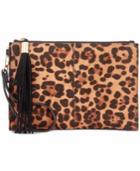 I.n.c. Molyy Leopard-print Party Wristlet Clutch, Created For Macy's