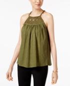 Cable & Gauge Cotton Halter Top