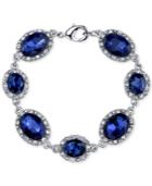 2028 Silver-tone Blue Stone Pave Link Bracelet, A Macy's Exclusive Style