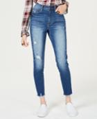 American Rag Juniors' Ripped High-waisted Ankle-length Skinny Jeans, Created For Macy's
