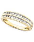 Channel-set Diamond Band Ring In 10k Gold (1/5 Ct. T.w.)