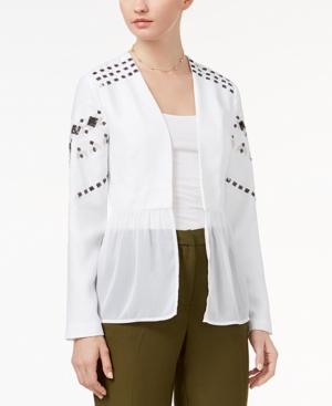 Xoxo Juniors' Sequin Chiffon-peplum Jacket